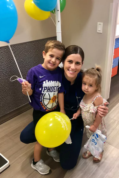 Scottsdale Patient and Dentist Arcadia Pediatric Dental Patient and Dentist
